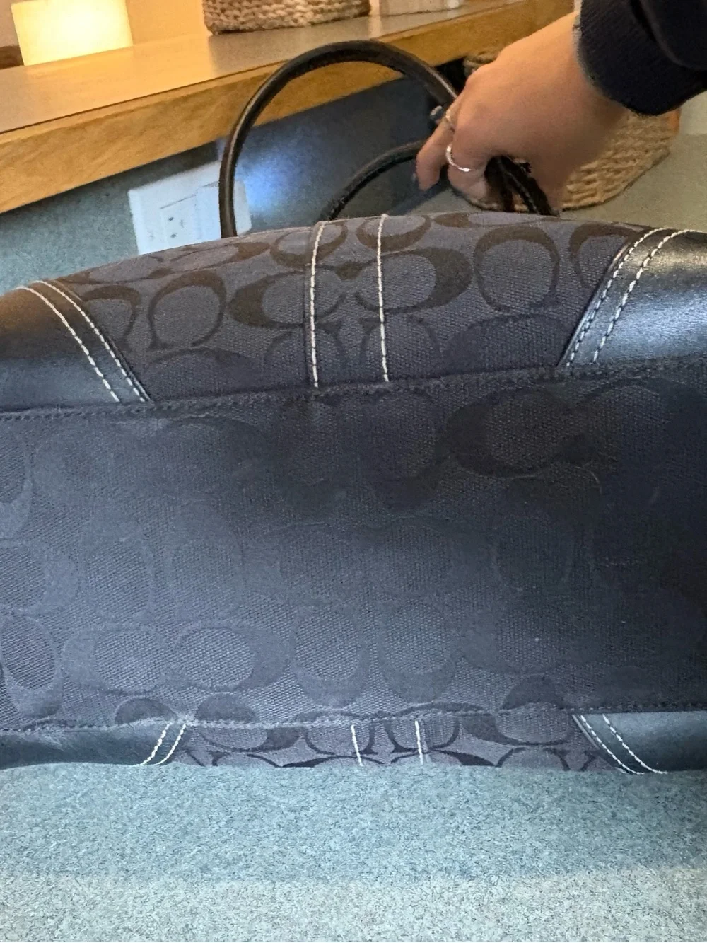 Coach tote featuring